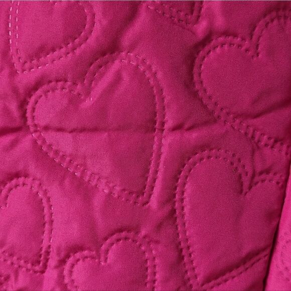 Rothschild Faux Fur Lined Quilted Snowsuit Stitched‎ Heart Puffer Baby 6-9 Mos - Picture 3 of 8